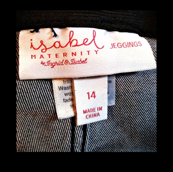 Isabel Maternity Jeggings Stretch Inserts Size 14 - Picture 3 of 6
